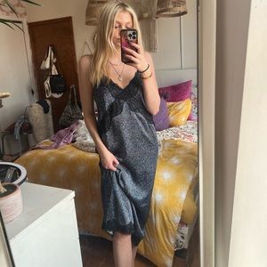 Maxi slip silk dress